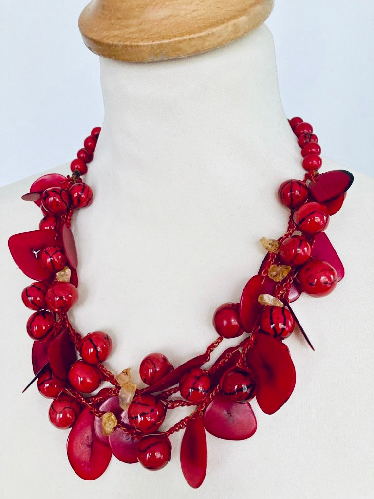 Red Tagua Necklace